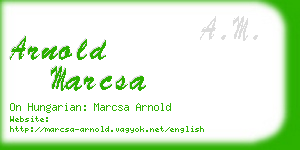 arnold marcsa business card